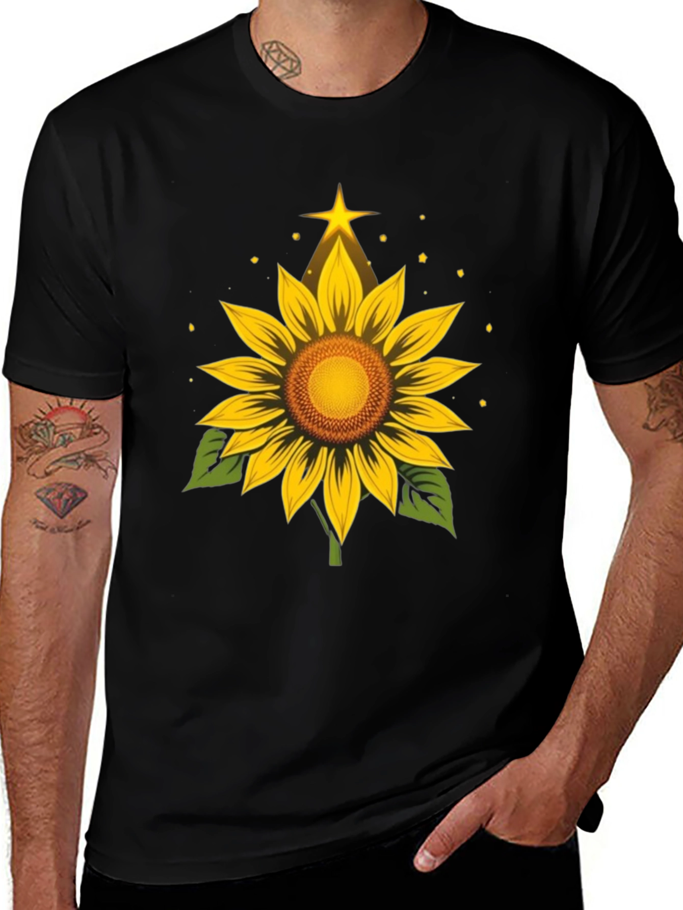Sunflower Star T-Shirt - Stylish Nature Tee