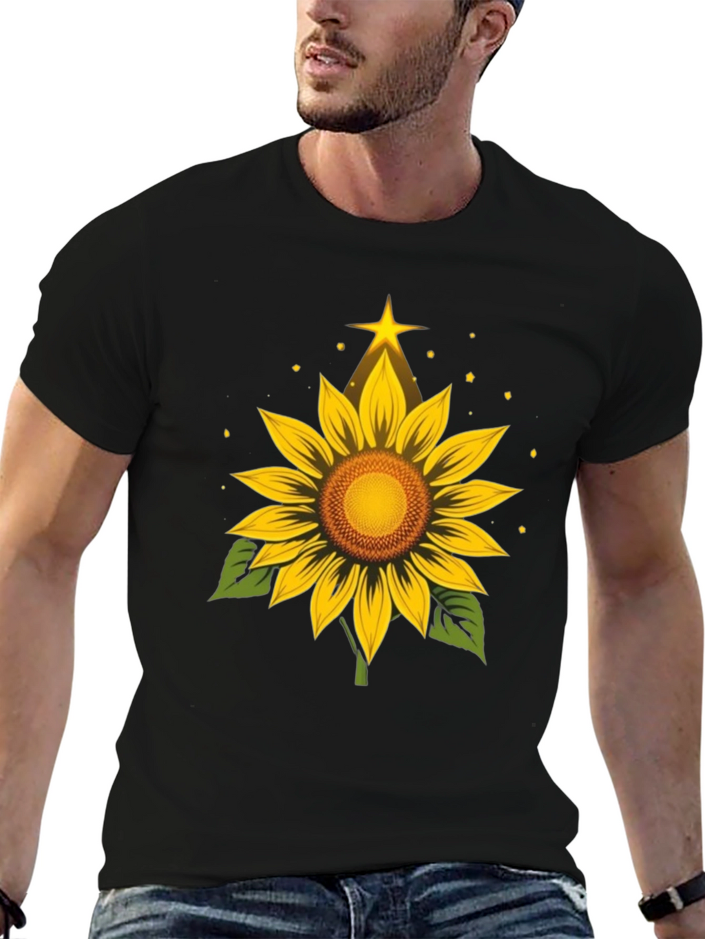 Sunflower Star T-Shirt - Stylish Nature Tee