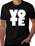 Vote Graphic Tee - Black Cotton