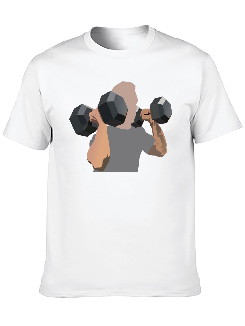 Mens Black Graphic Tee - Weightlifting Design