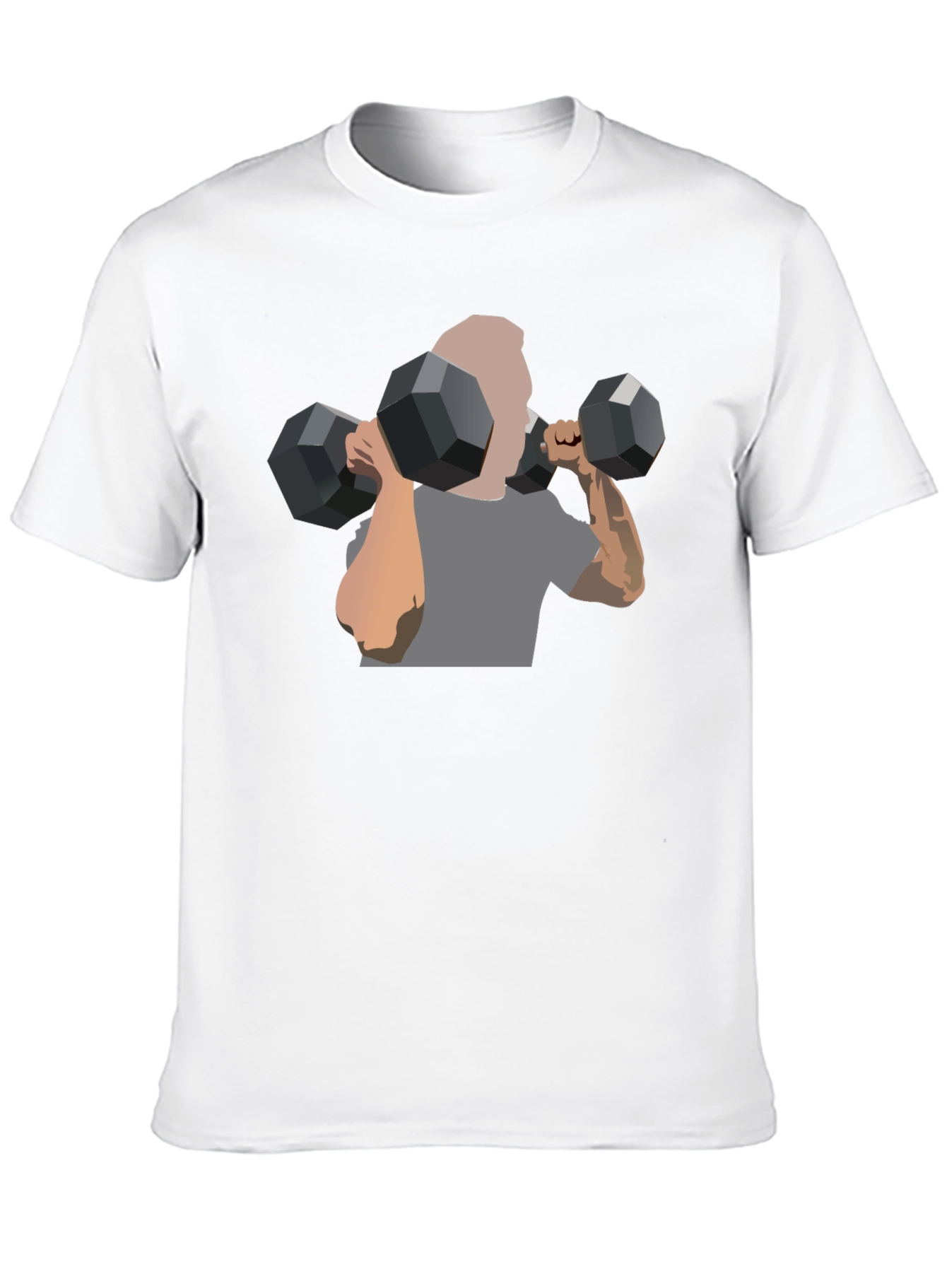 Mens Black Graphic Tee - Weightlifting Design