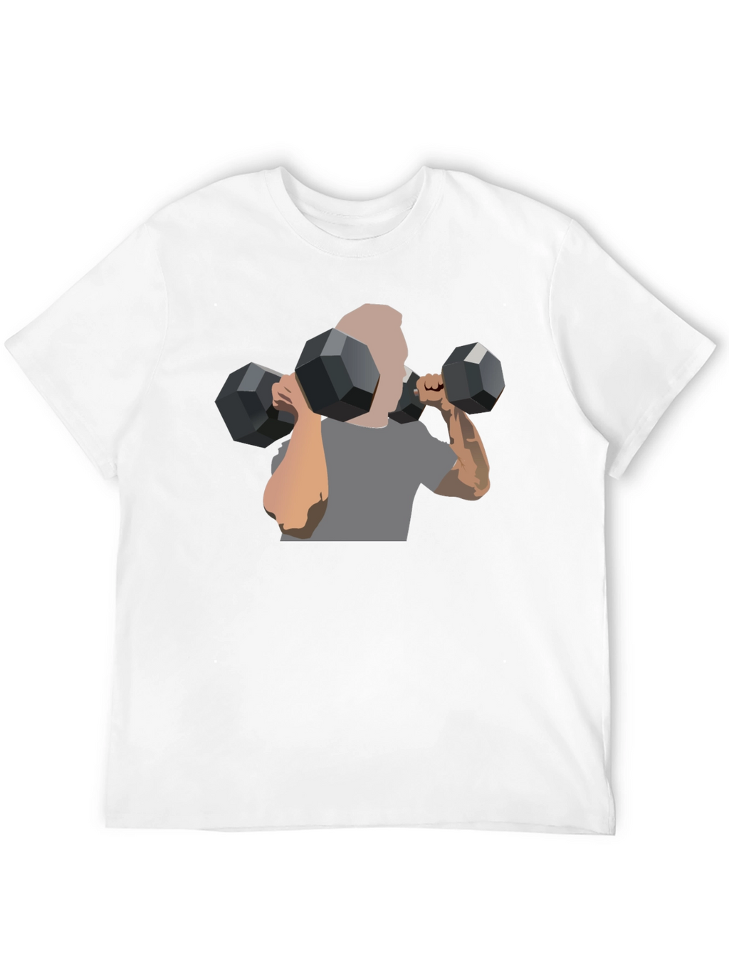 Mens Black Graphic Tee - Weightlifting Design