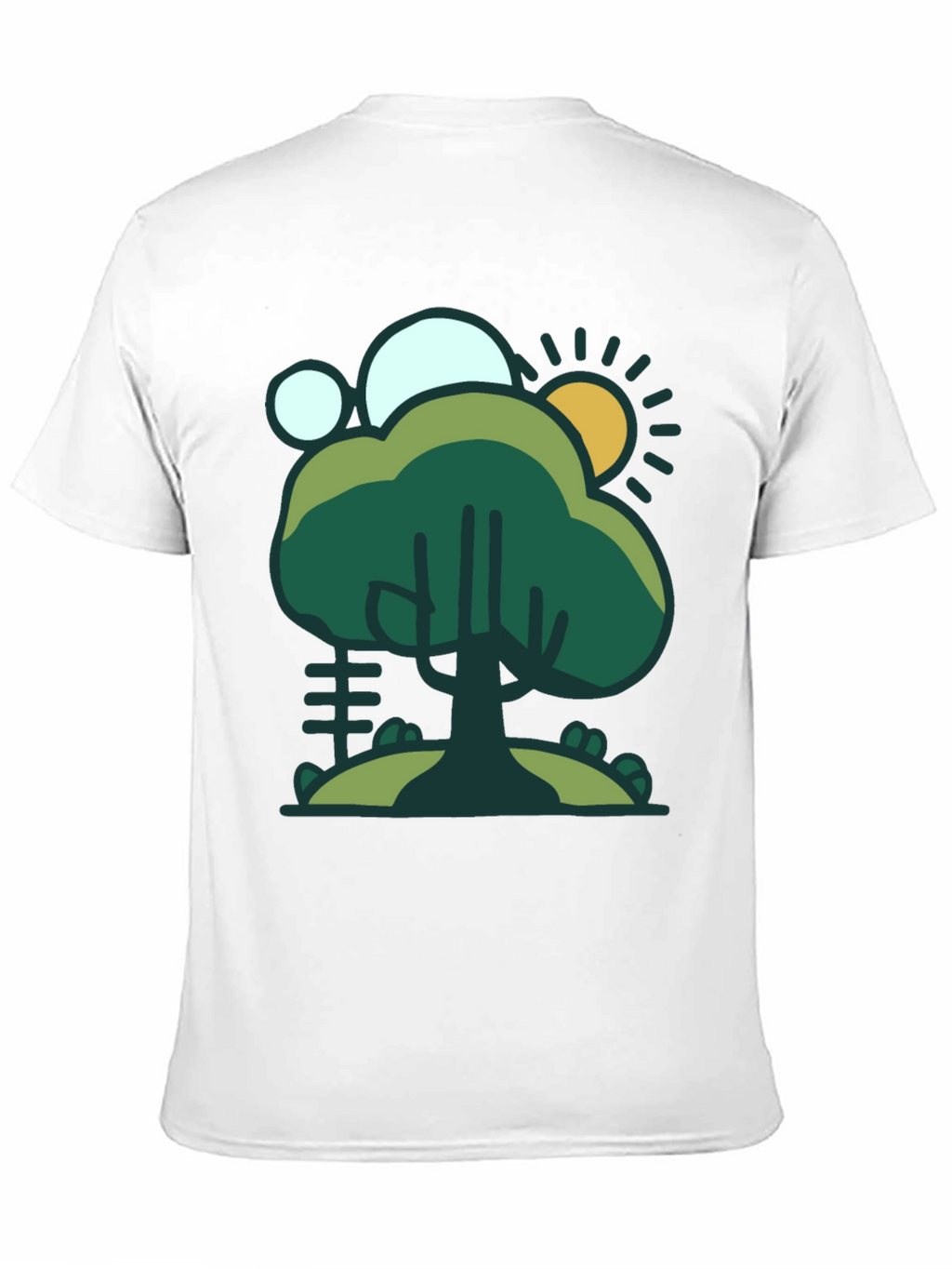 Nature Scene Graphic Tee - Black