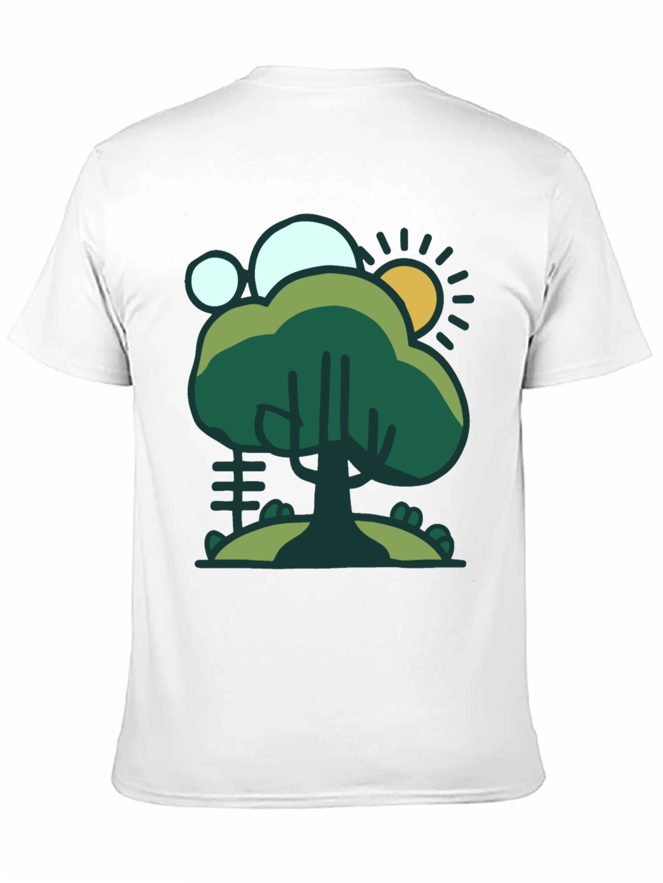 Nature Scene Graphic Tee - Black