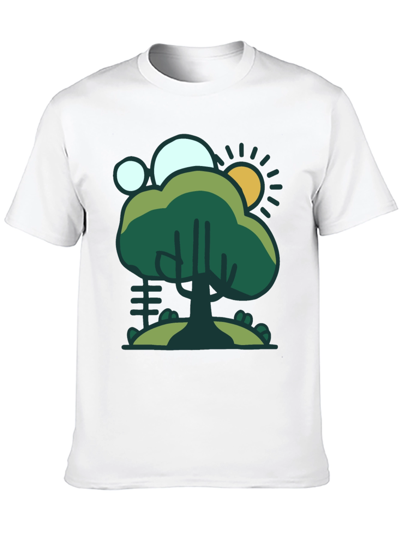 Nature Scene Graphic Tee - Black