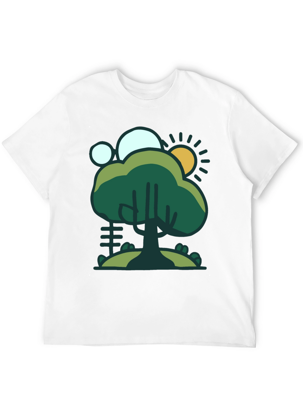 Nature Scene Graphic Tee - Black