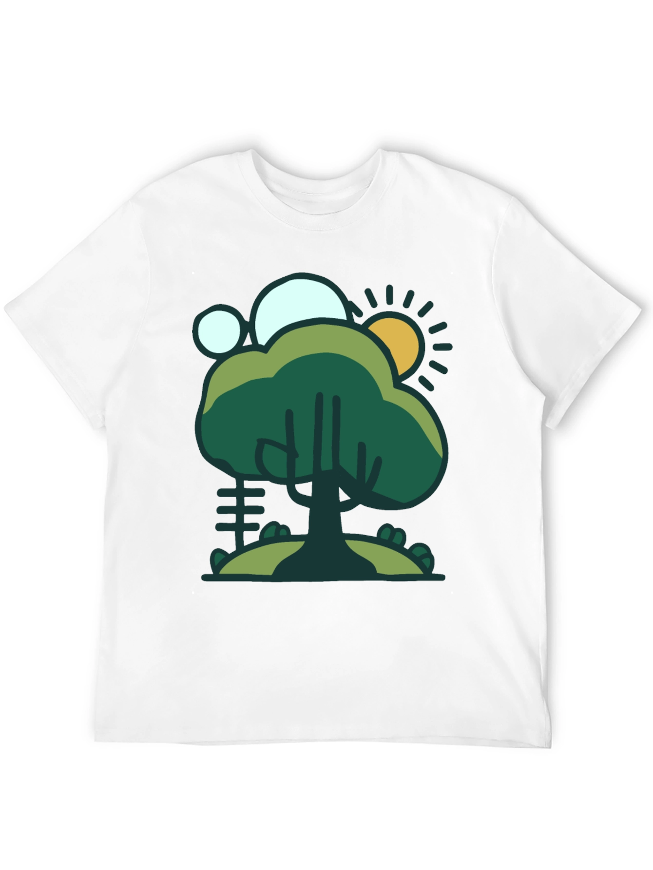 Nature Scene Graphic Tee - Black