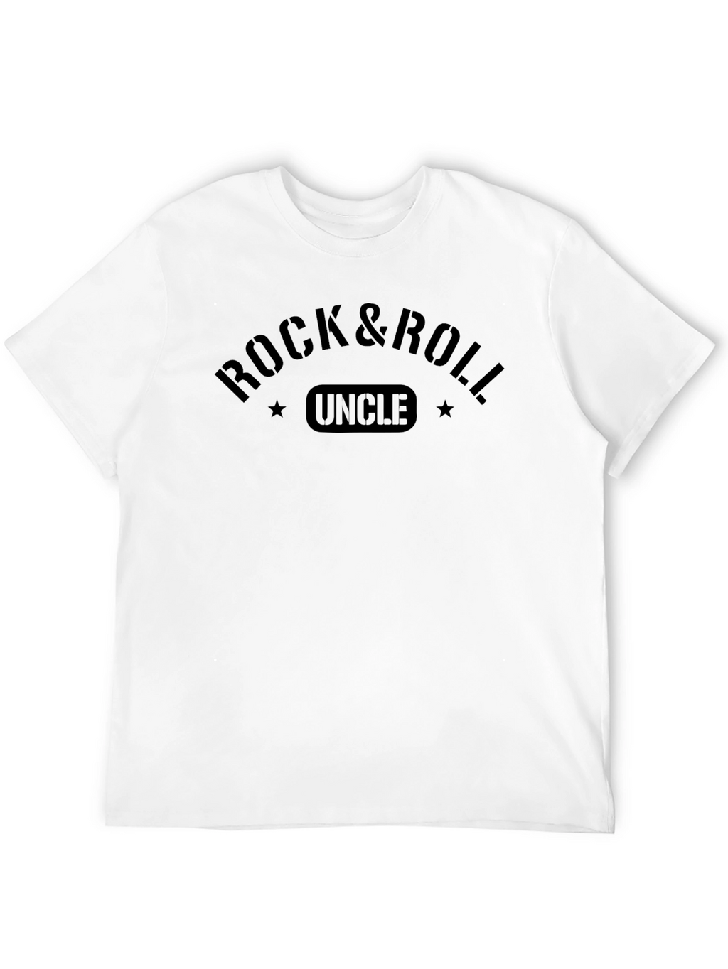 Rock & Roll Uncle Black Graphic T-Shirt