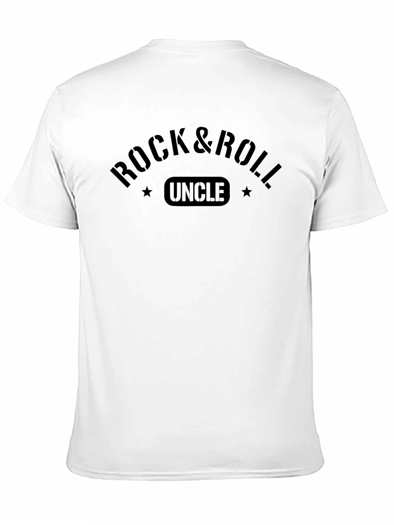 Rock & Roll Uncle Black Graphic T-Shirt