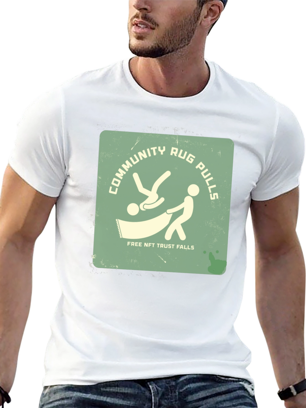 Community Rug Pulls T-Shirt - Free NFT Trust Falls