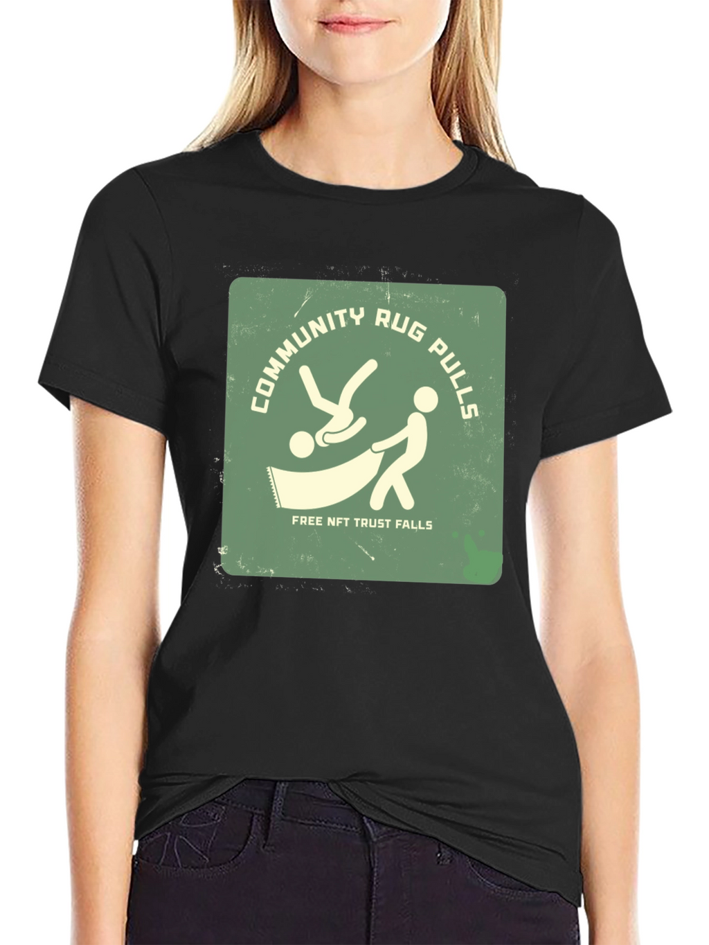 Community Rug Pulls T-Shirt - Free NFT Trust Falls