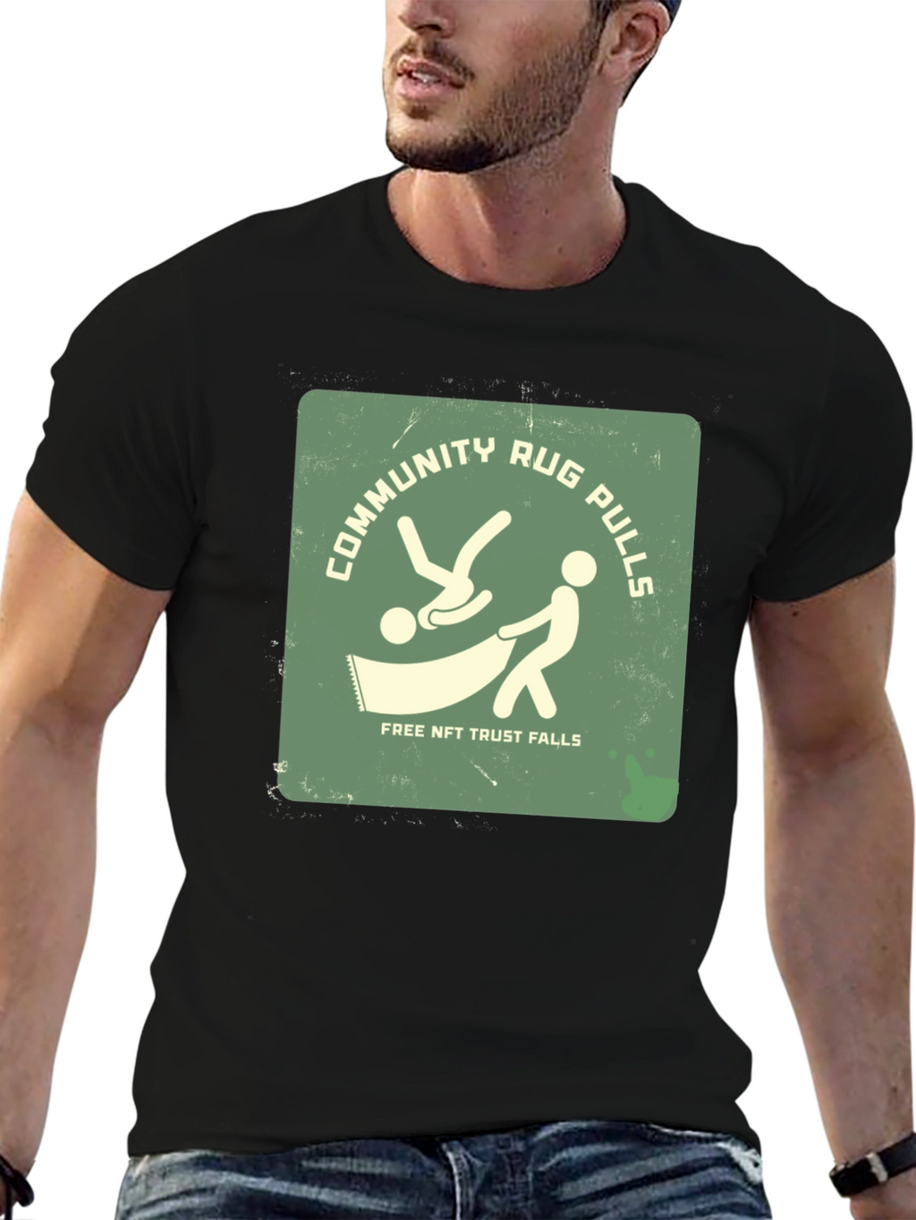 Community Rug Pulls T-Shirt - Free NFT Trust Falls