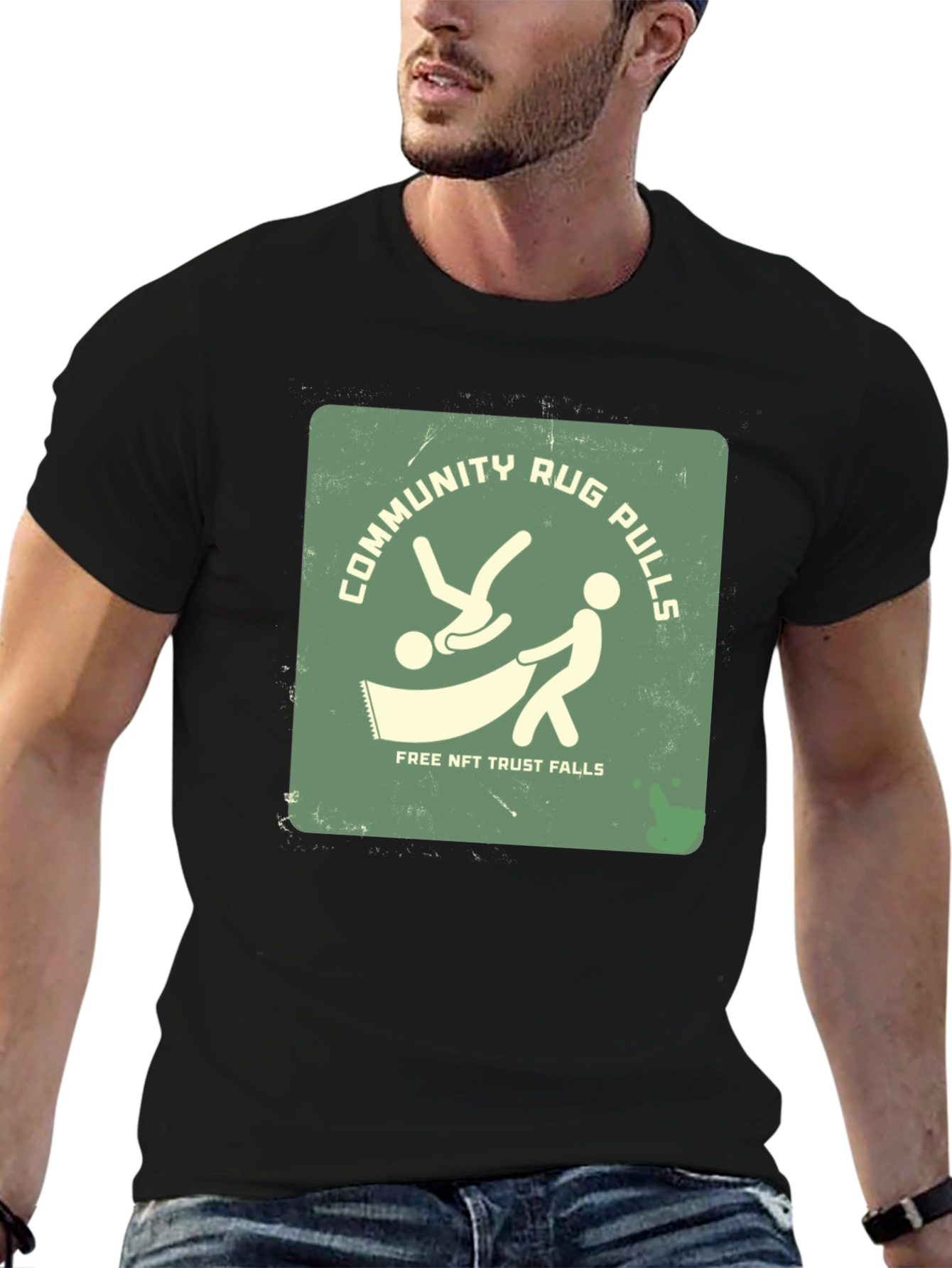 Community Rug Pulls T-Shirt - Free NFT Trust Falls