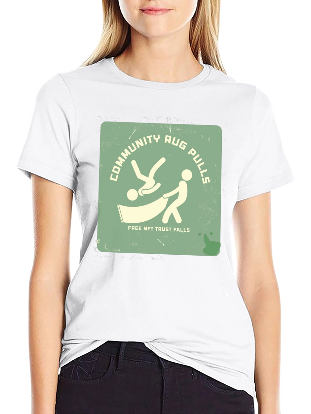 Community Rug Pulls T-Shirt - Free NFT Trust Falls