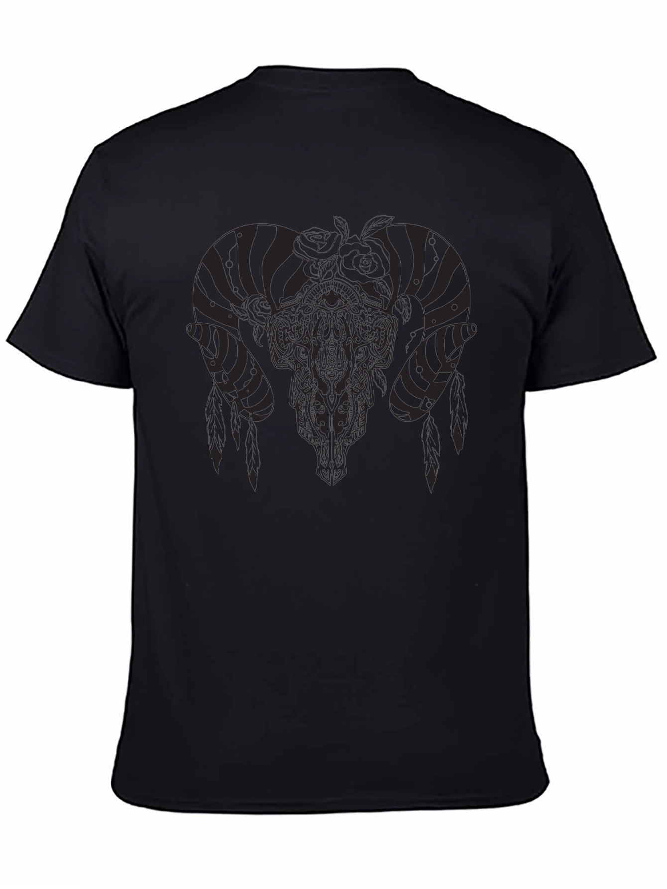 Ram Skull Graphic Tee - Dark & Edgy Style