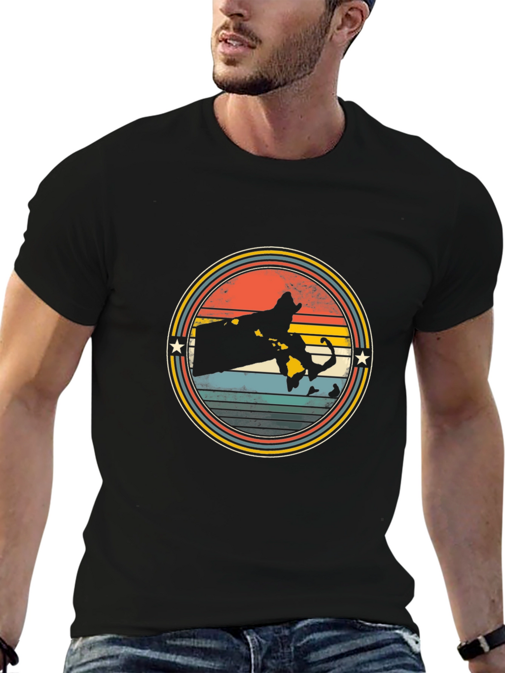 Retro Massachusetts Graphic T-Shirt