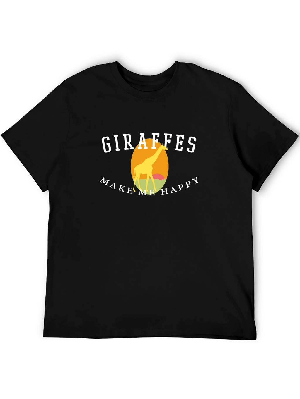 Giraffes Make Me Happy Graphic T-Shirt
