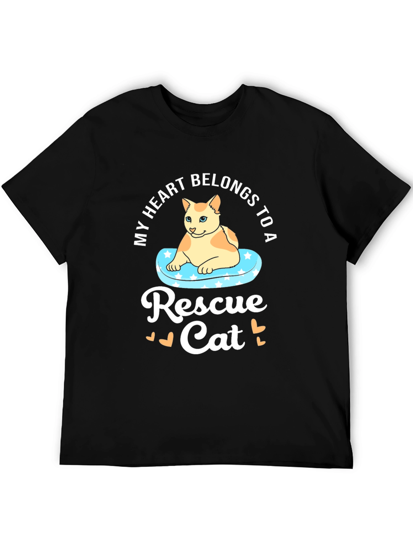 Rescue Cat T-Shirt: My Heart Belongs to a Rescue Cat