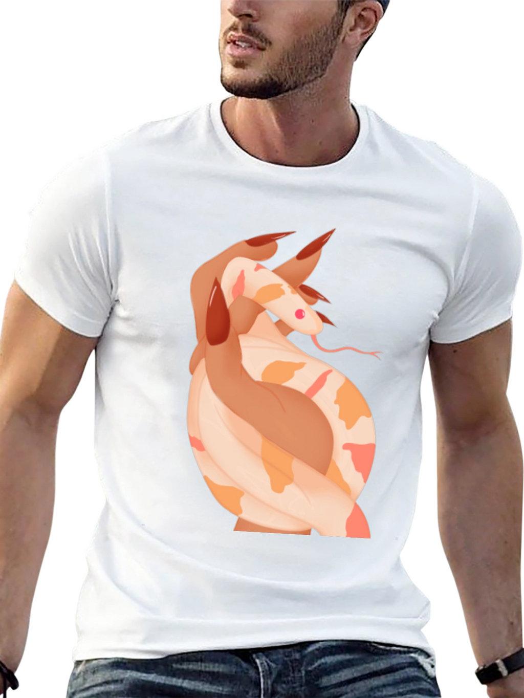Snake & Hand Graphic Tee - Black T-Shirt