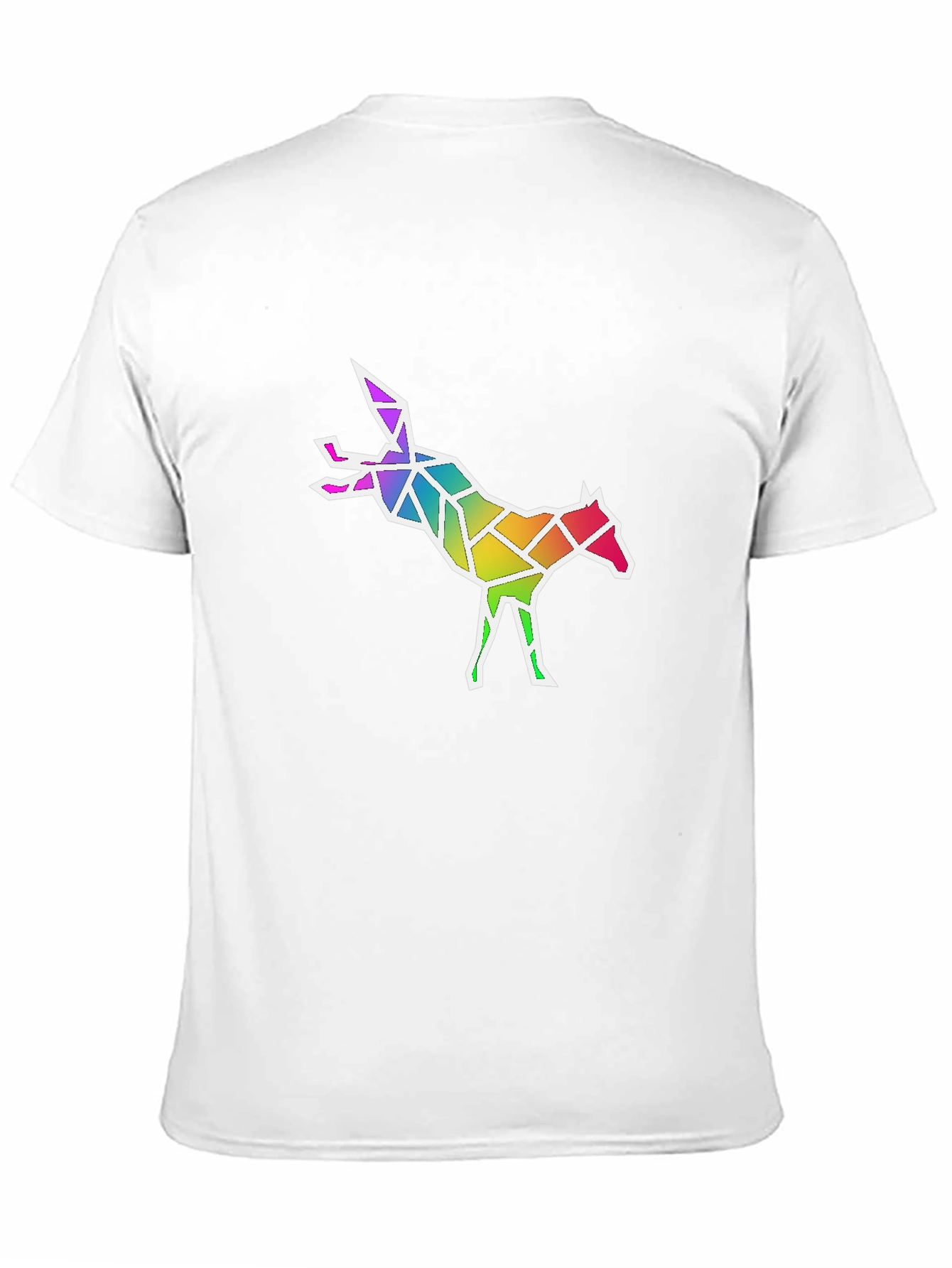 Geometric Rainbow Fox Graphic T-Shirt