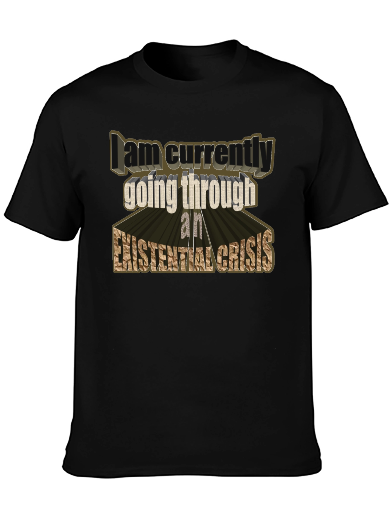Existential Crisis Graphic Tee - Black Cotton T-Shirt
