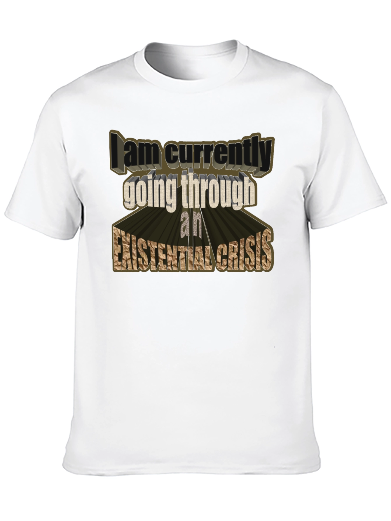 Existential Crisis Graphic Tee - Black Cotton T-Shirt