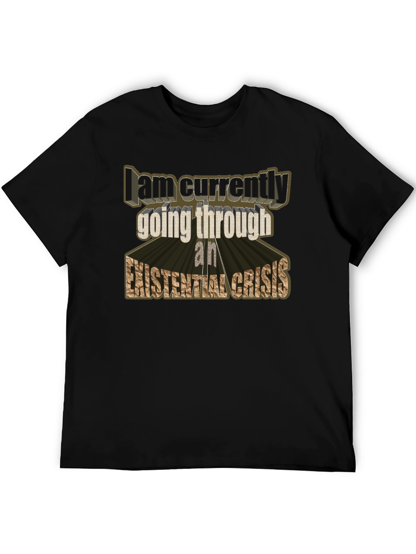 Existential Crisis Graphic Tee - Black Cotton T-Shirt