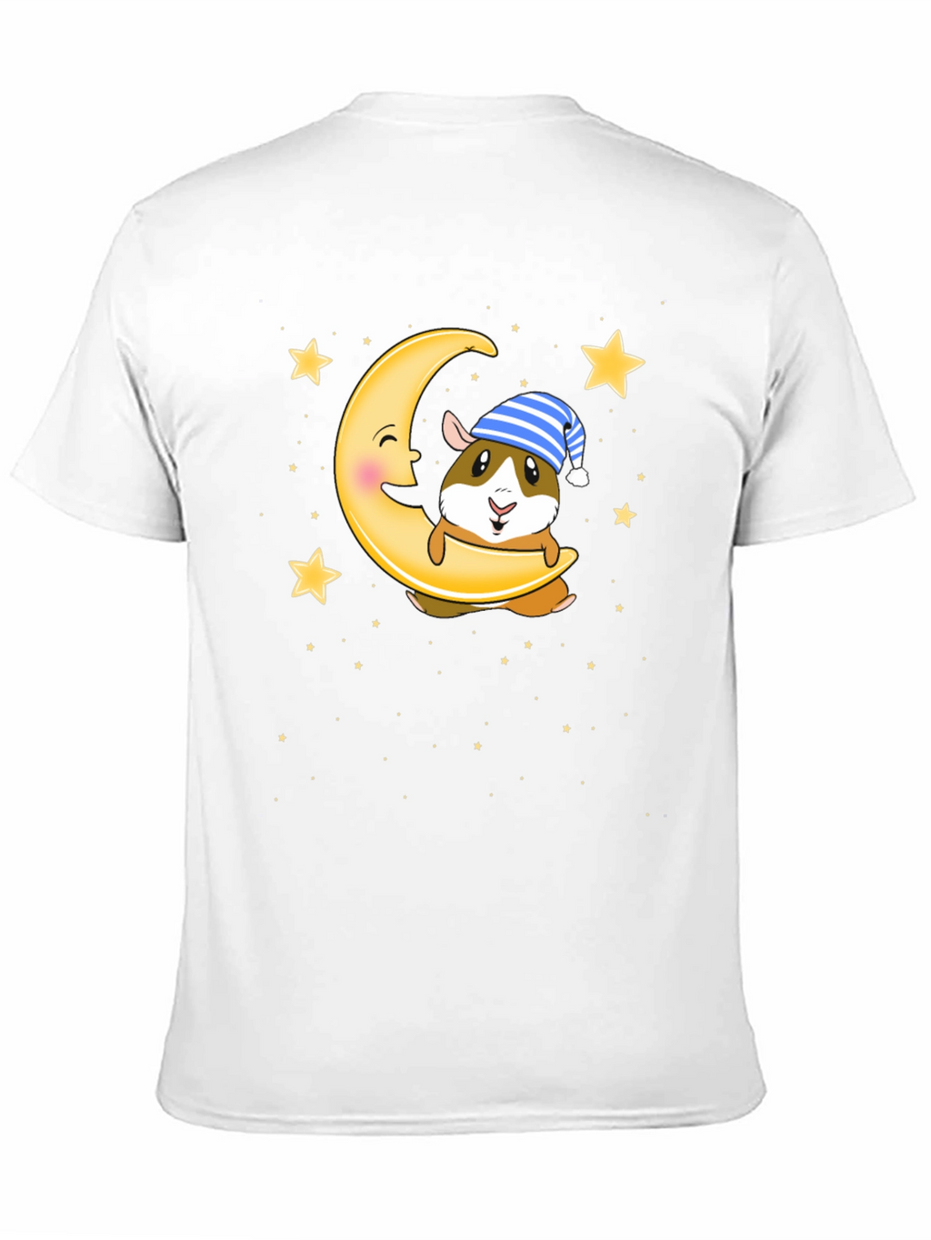 Guinea Pig Moon Stars Graphic T-Shirt