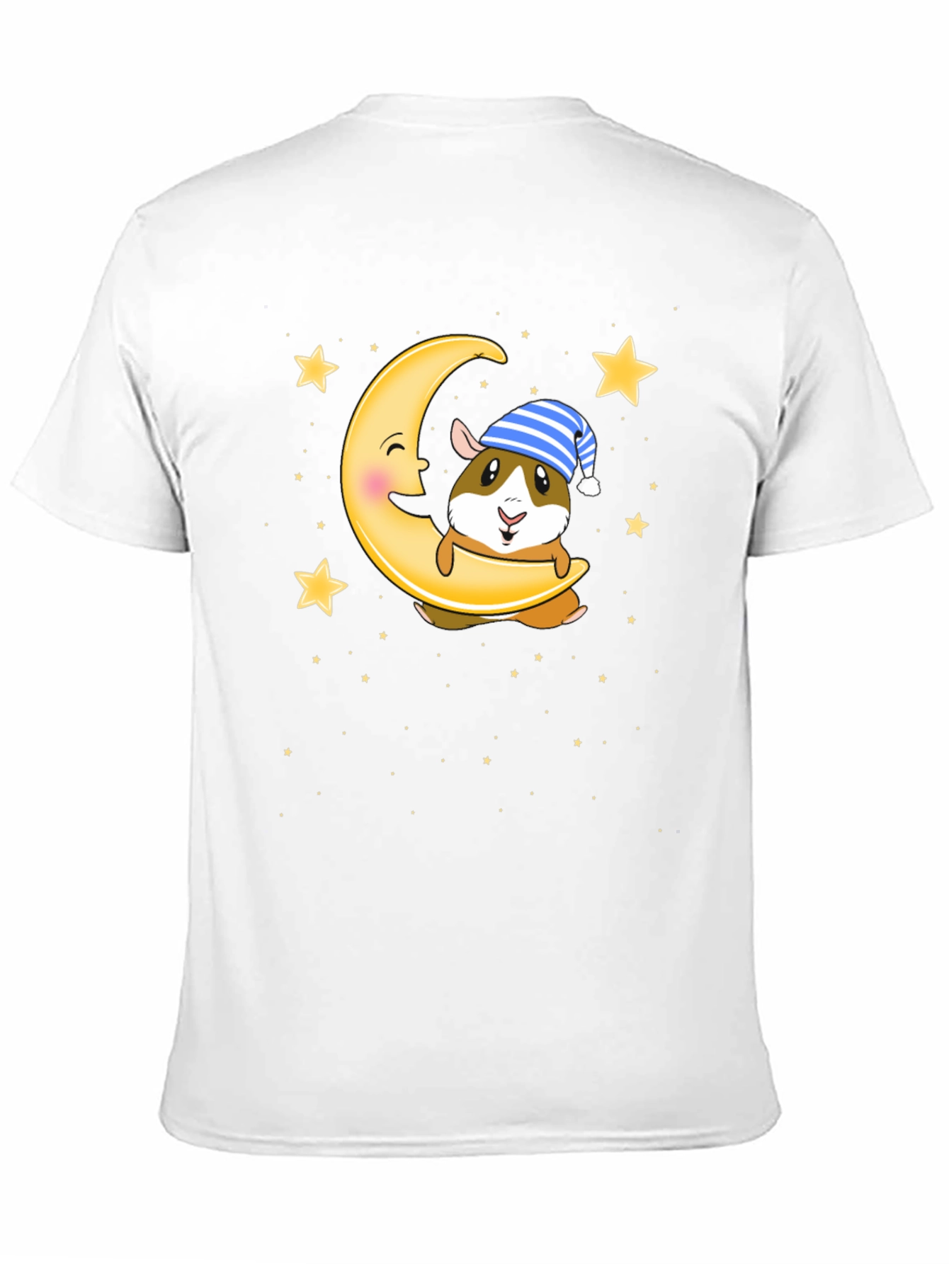 Guinea Pig Moon Stars Graphic T-Shirt