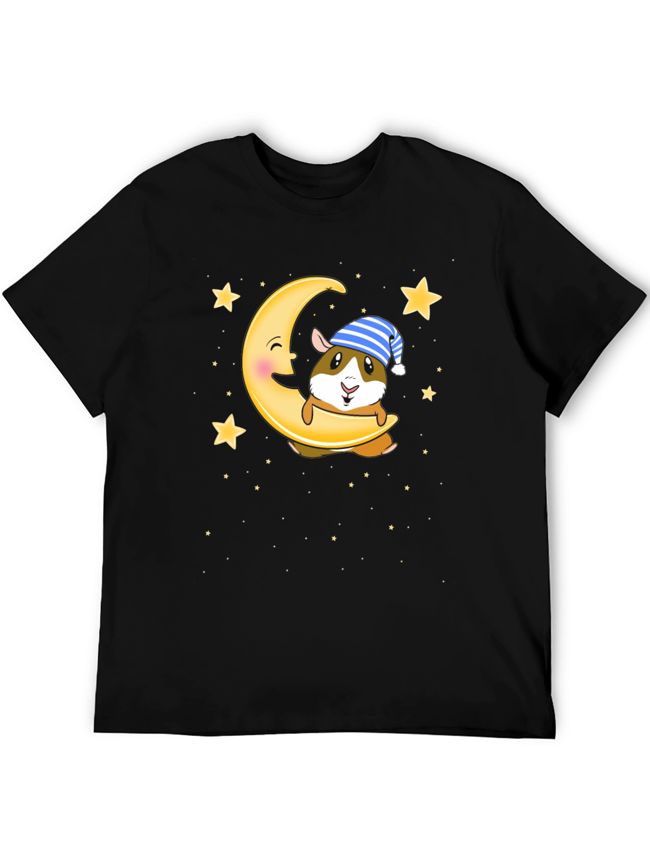 Guinea Pig Moon Stars Graphic T-Shirt