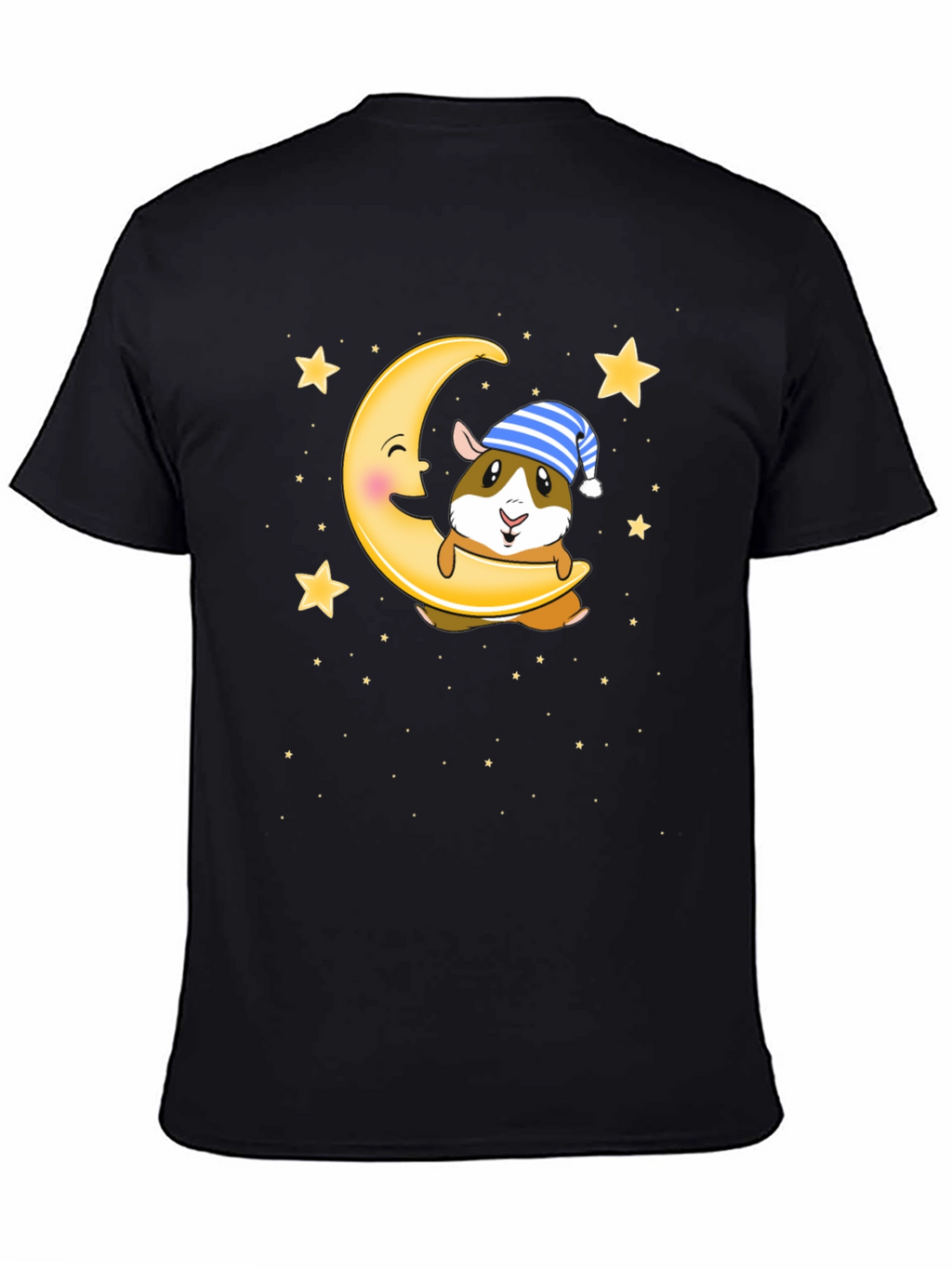 Guinea Pig Moon Stars Graphic T-Shirt
