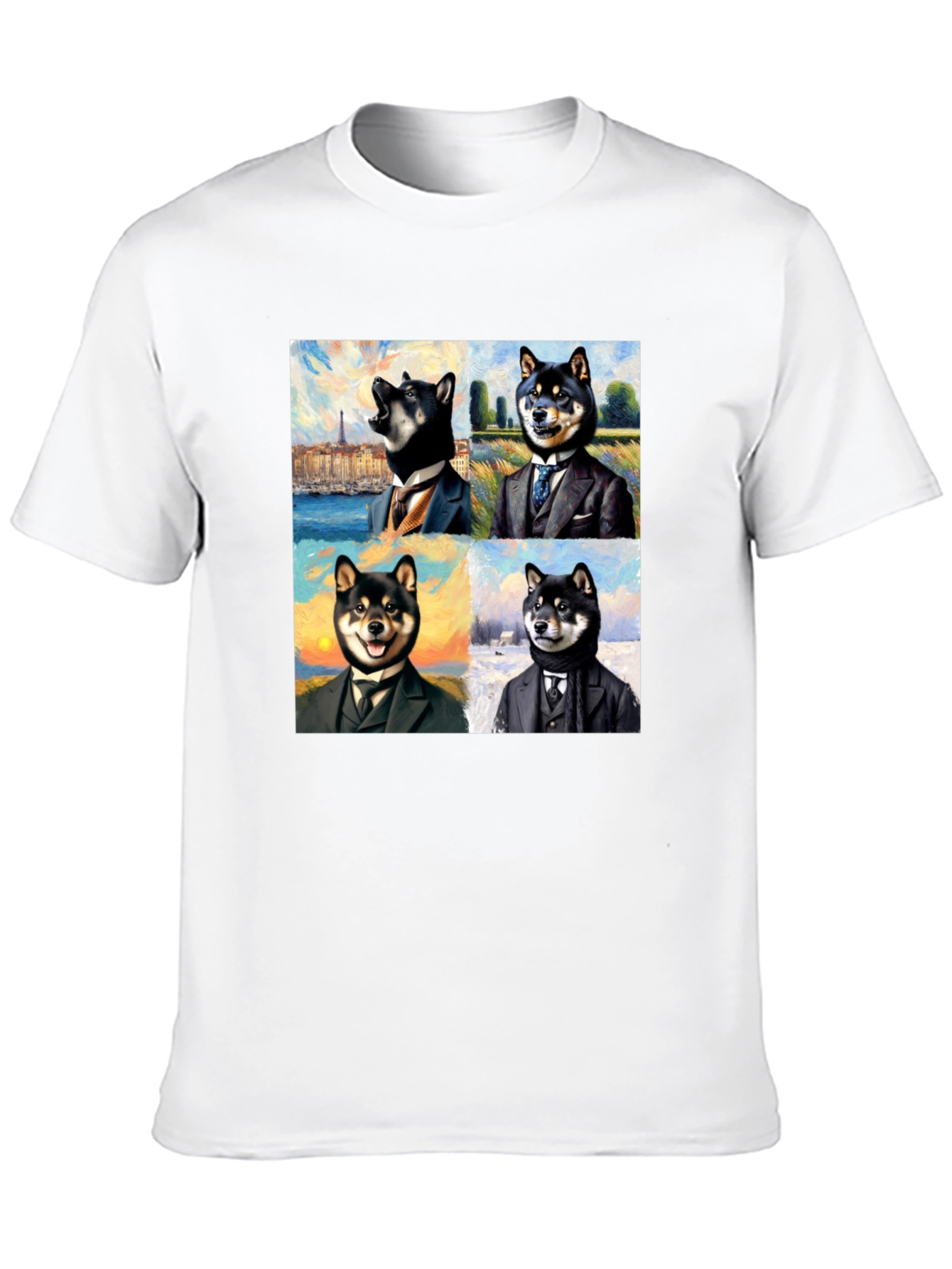 Dapper Shiba Inu Portrait T-Shirt