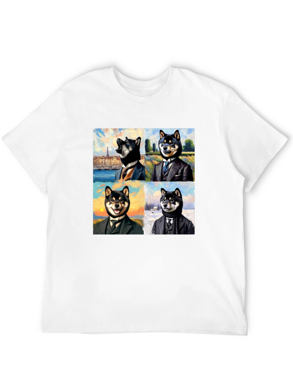 Dapper Shiba Inu Portrait T-Shirt