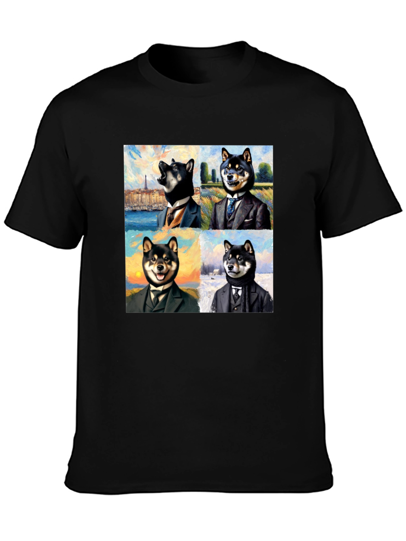 Dapper Shiba Inu Portrait T-Shirt