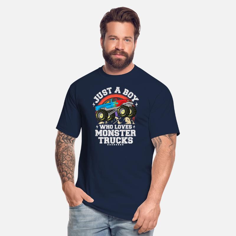 Just A Boy Who Loves Monster Trucks Toddler Kids