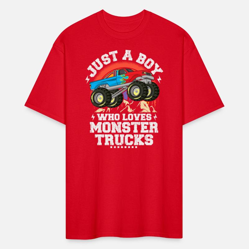 Just A Boy Who Loves Monster Trucks Toddler Kids