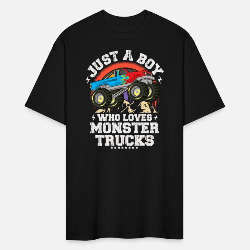 Just A Boy Who Loves Monster Trucks Toddler Kids