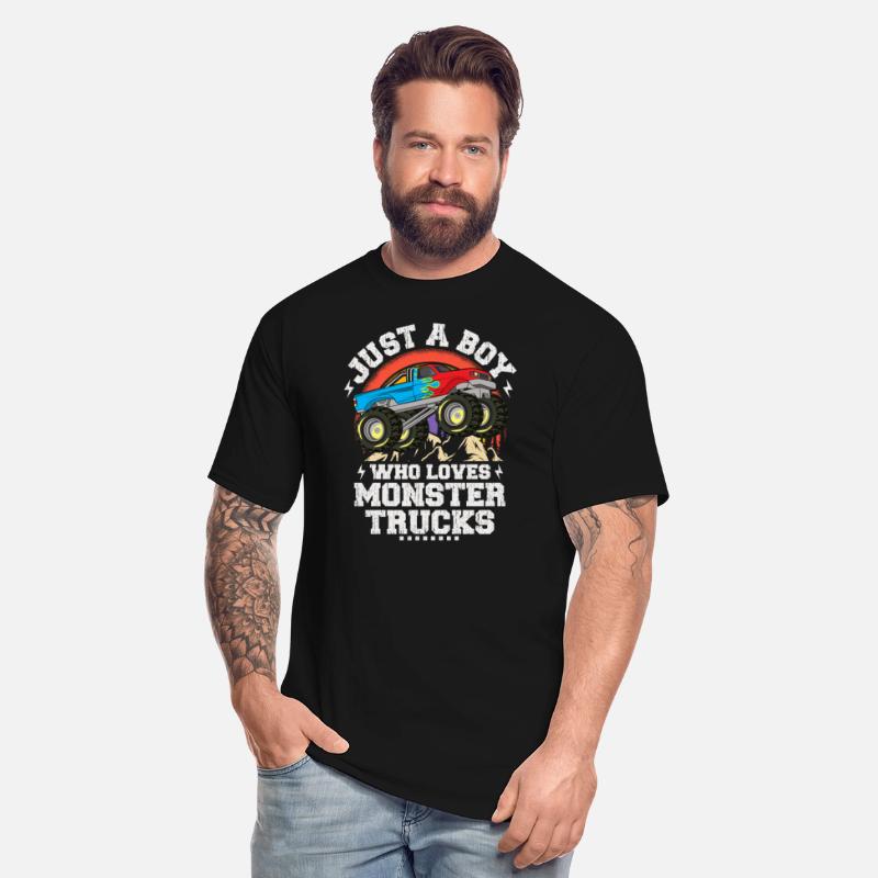 Just A Boy Who Loves Monster Trucks Toddler Kids