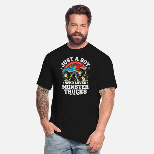 Just A Boy Who Loves Monster Trucks Toddler Kids