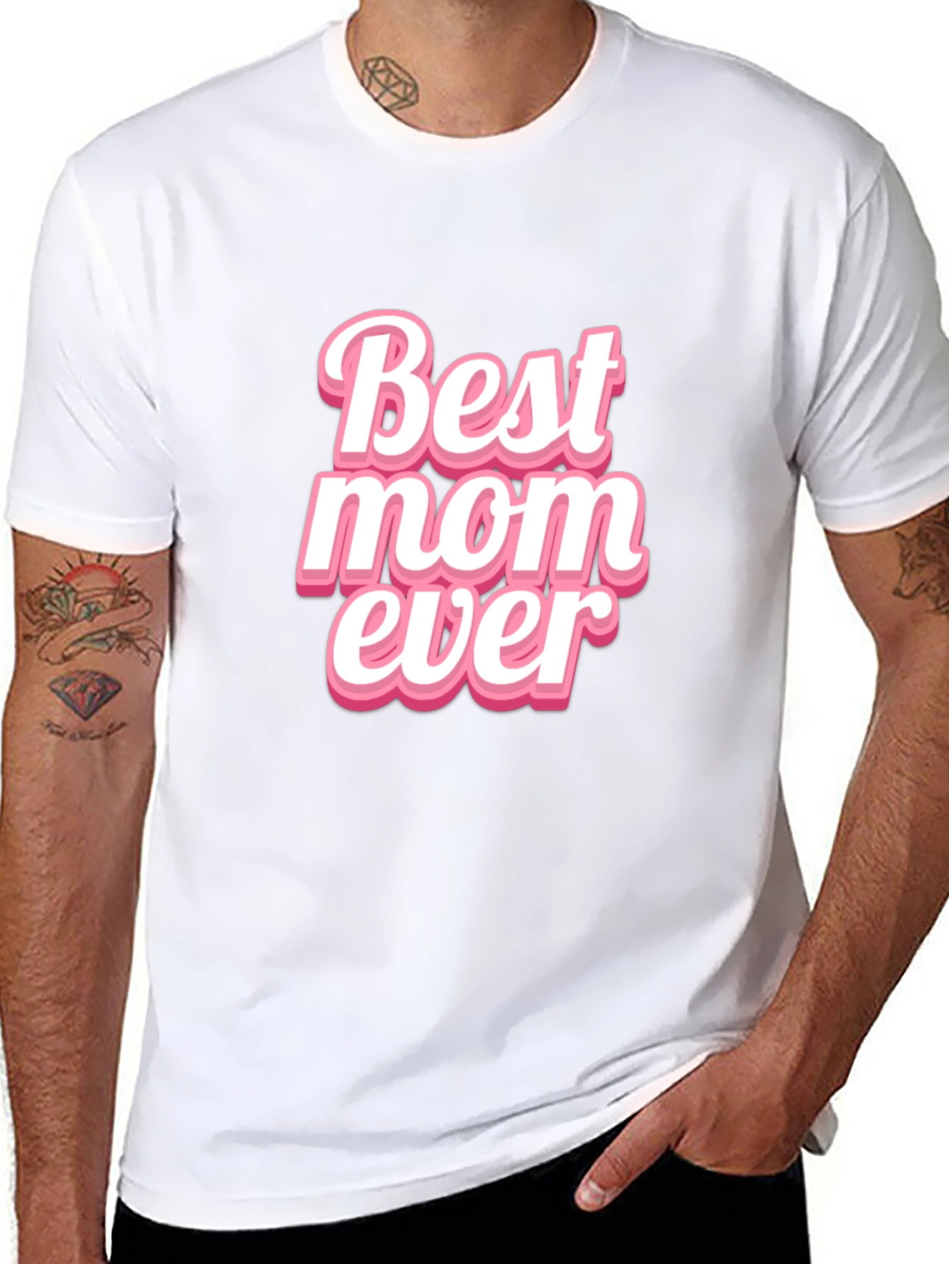 Best Mom Ever Black Graphic T-Shirt
