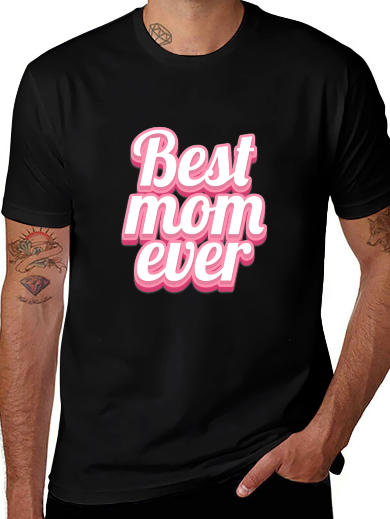 Best Mom Ever Black Graphic T-Shirt