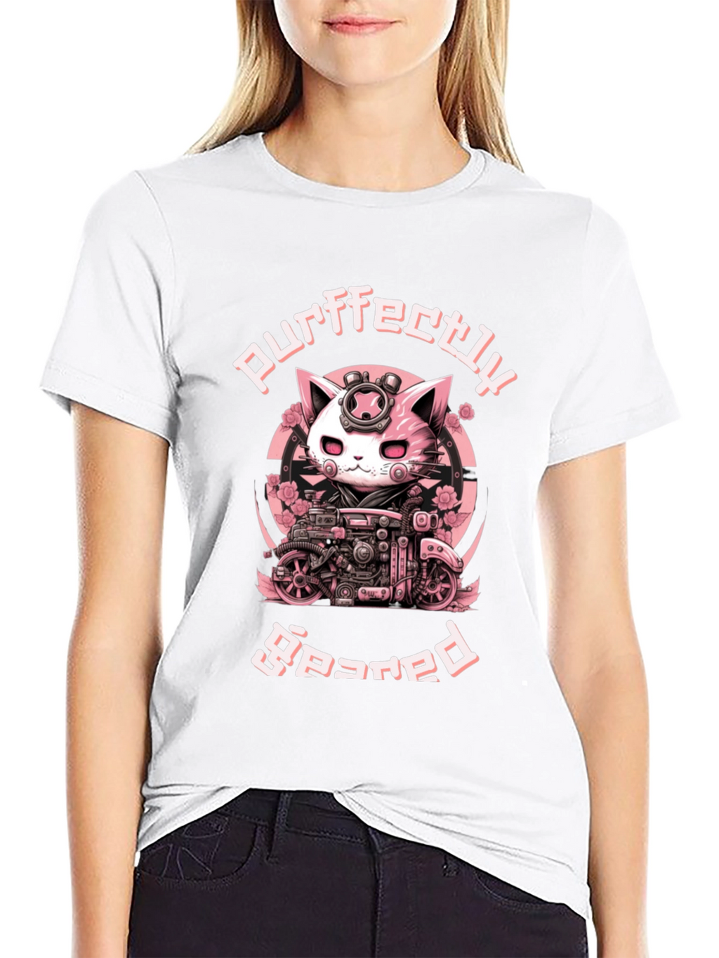 Purrfectly Geared Cat T-Shirt