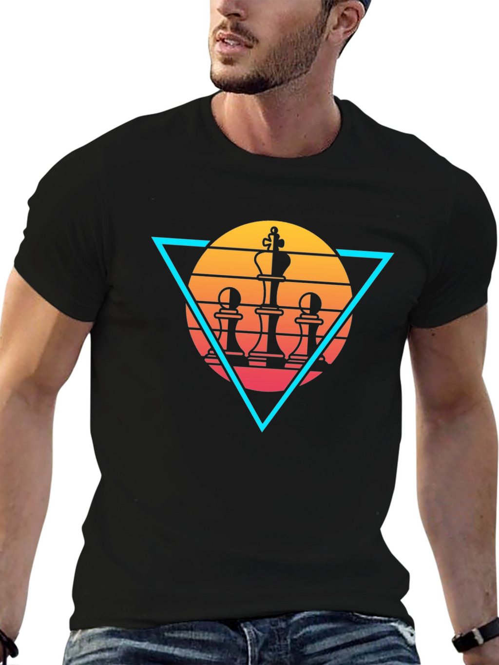 Chess King Graphic Tee - Retro Style