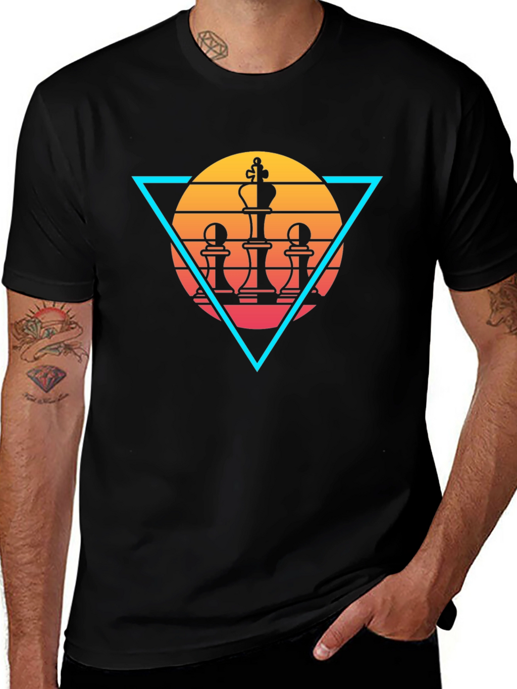 Chess King Graphic Tee - Retro Style