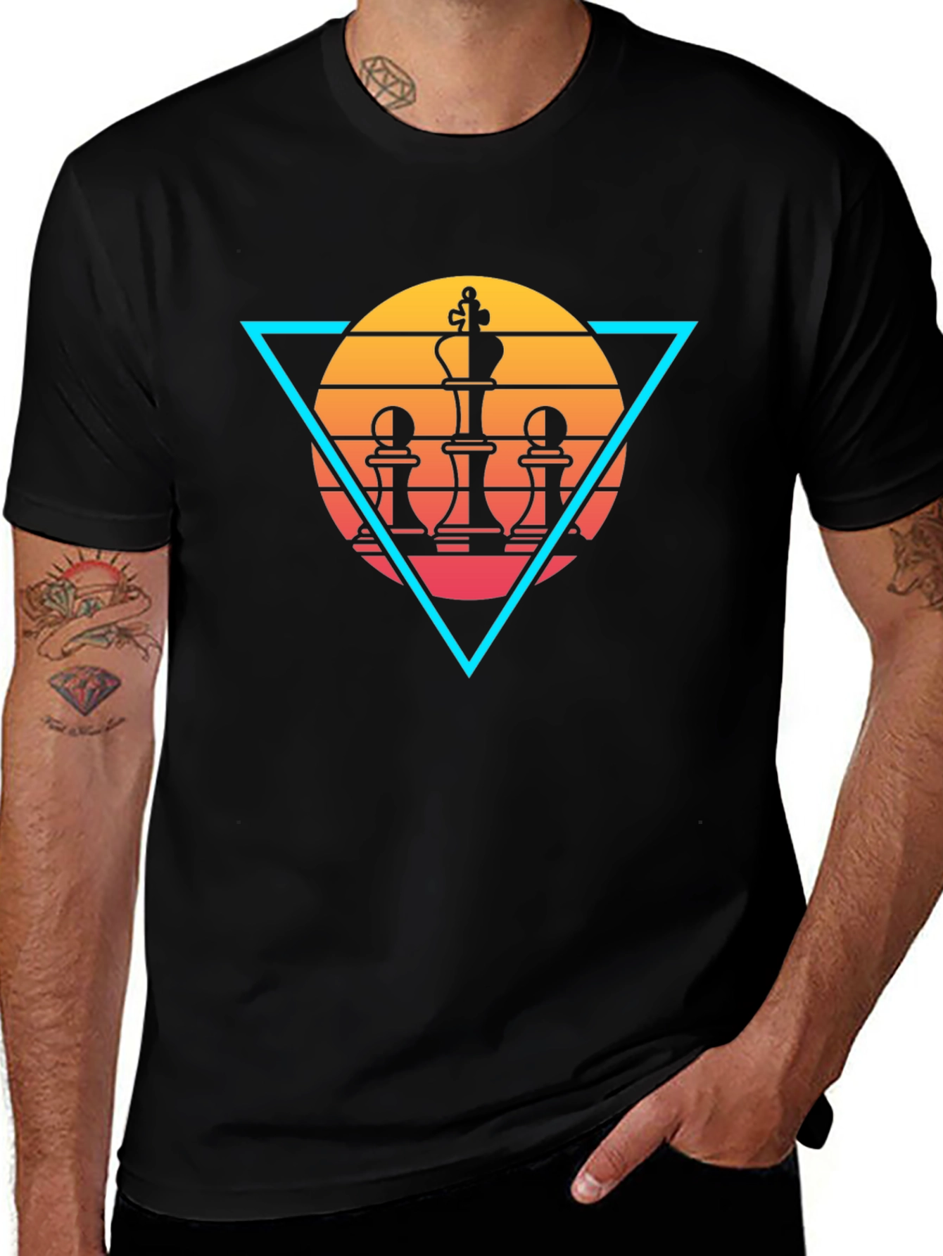 Chess King Graphic Tee - Retro Style