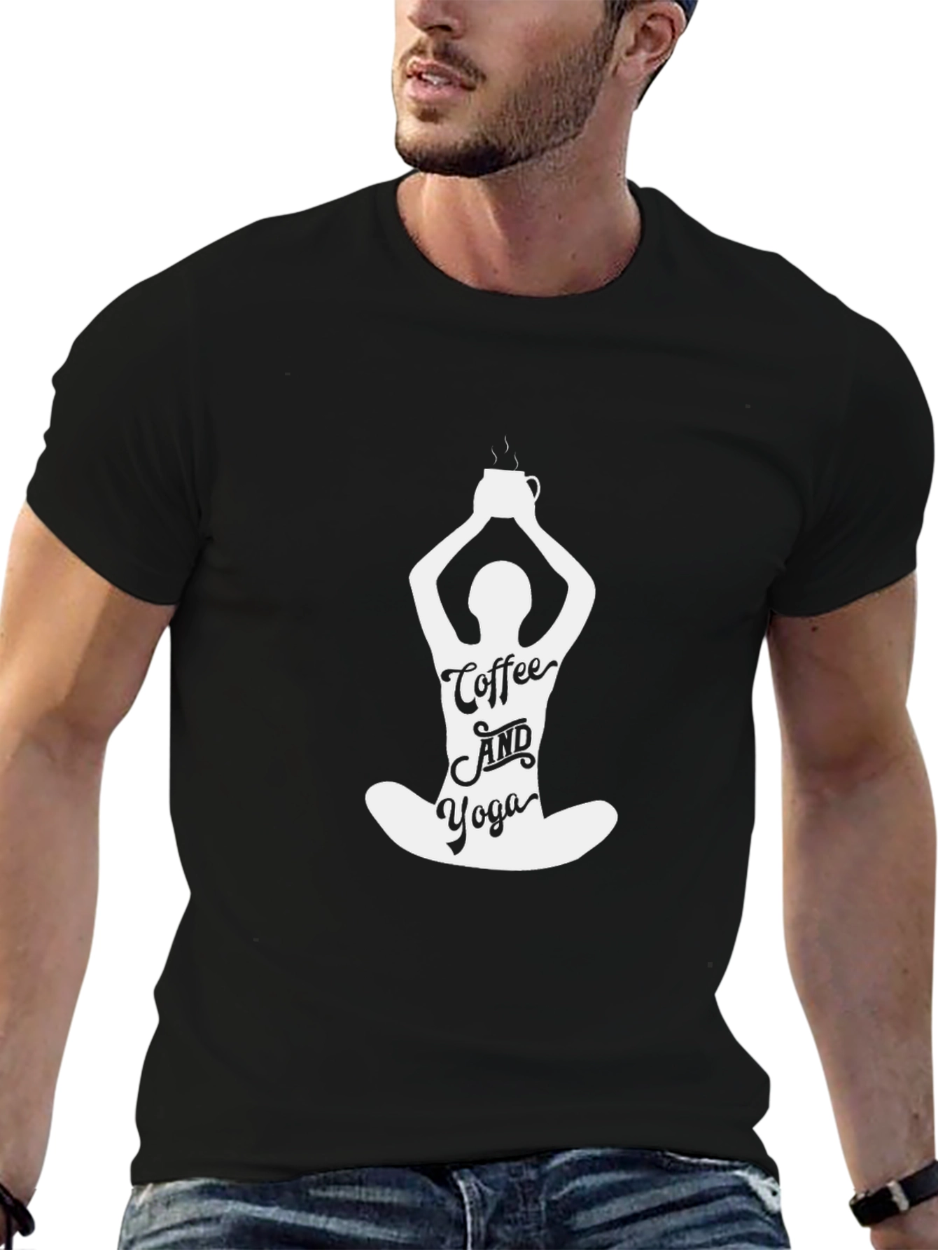 Coffee and Yoga T-Shirt - Relaxed Fit