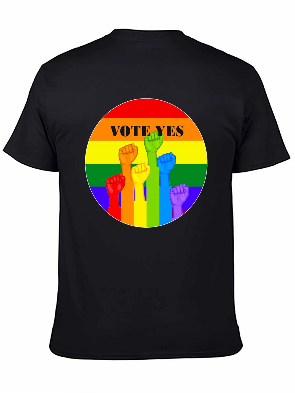 Vote Yes Rainbow Pride Fist T-Shirt