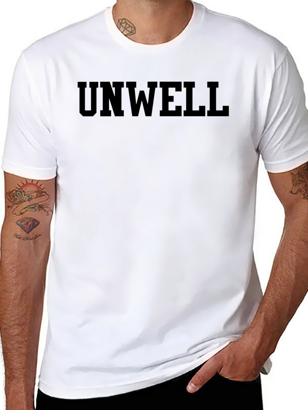 Unwell Graphic Tee - Casual Black T-Shirt