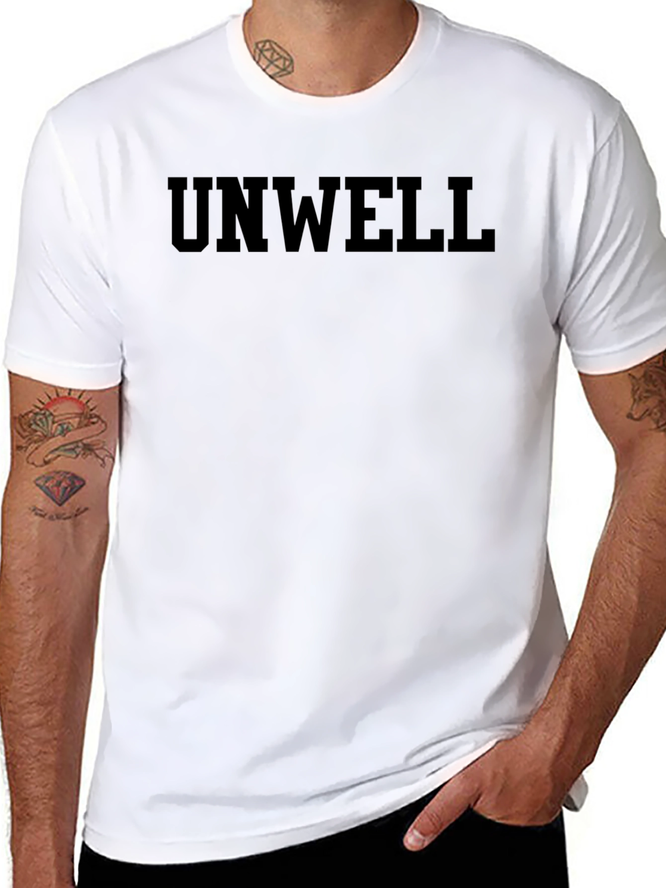Unwell Graphic Tee - Casual Black T-Shirt