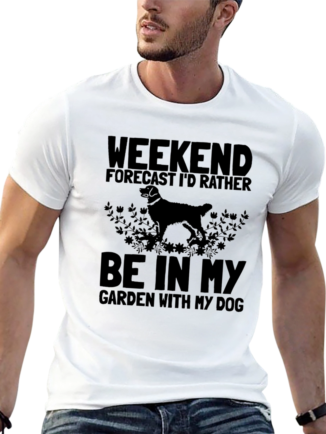 Weekend Forecast Dog Garden T-Shirt